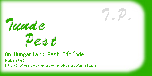 tunde pest business card